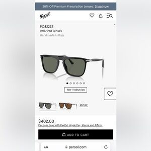 Persol PO3225S Black Frame and Lens